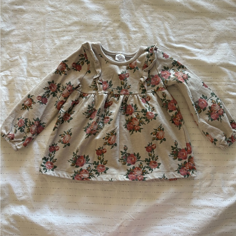 Charming Floral Long Sleeve Kids Top